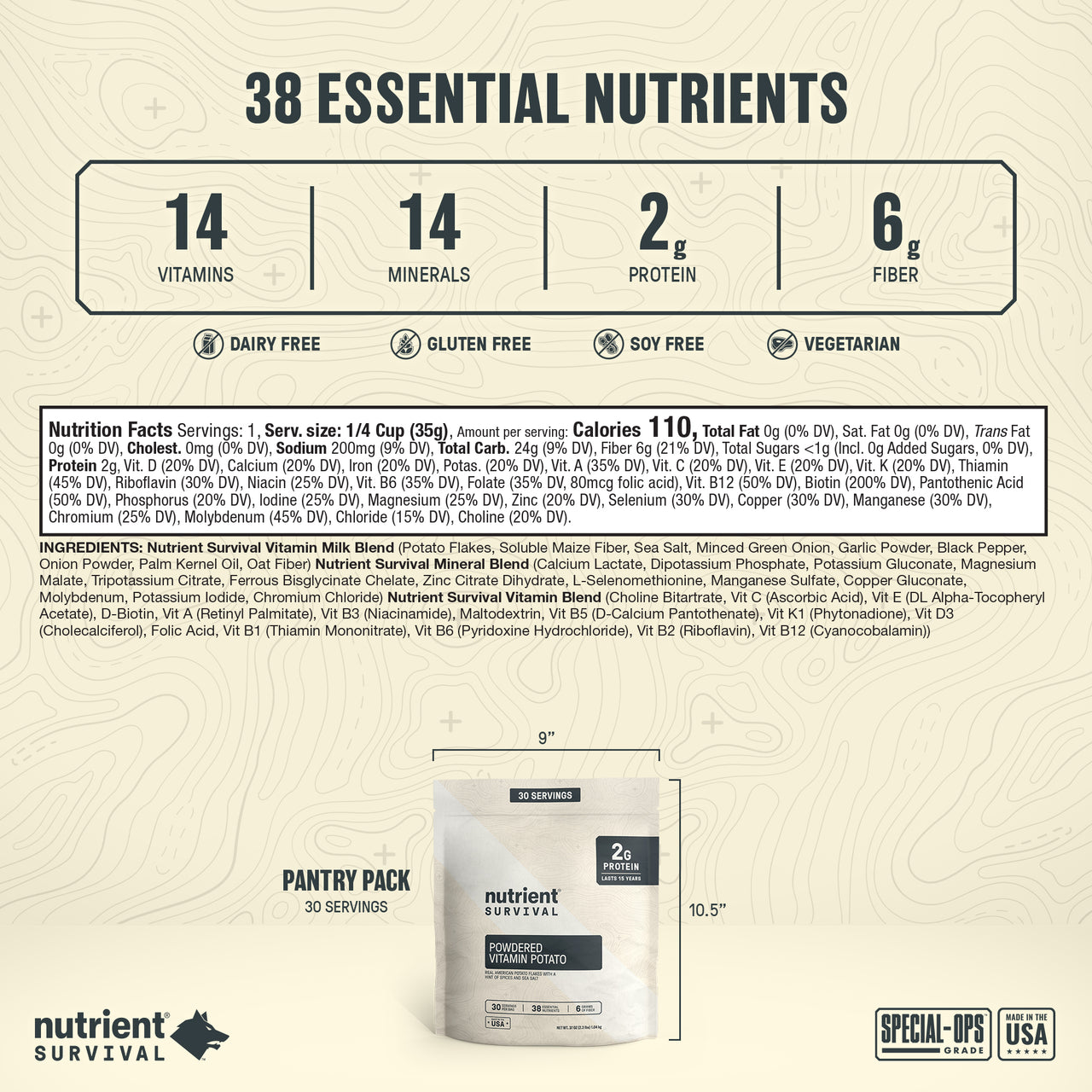 Instant Vitamin Potato Pantry Pack