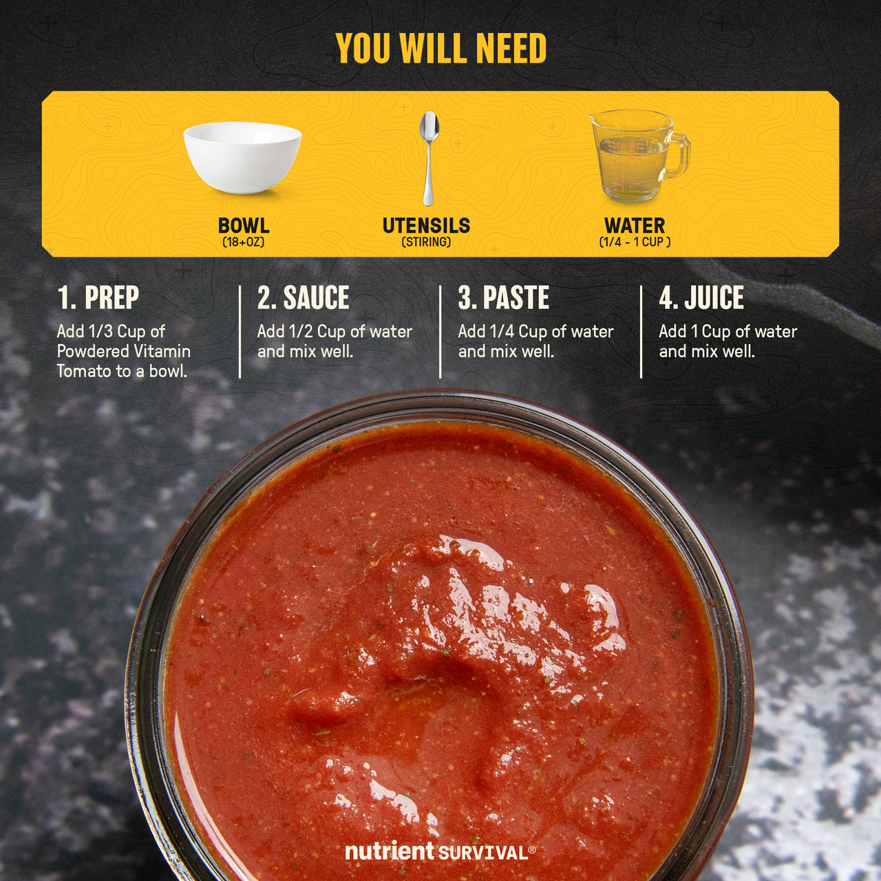 Powdered Vitamin Tomato Pantry Pack