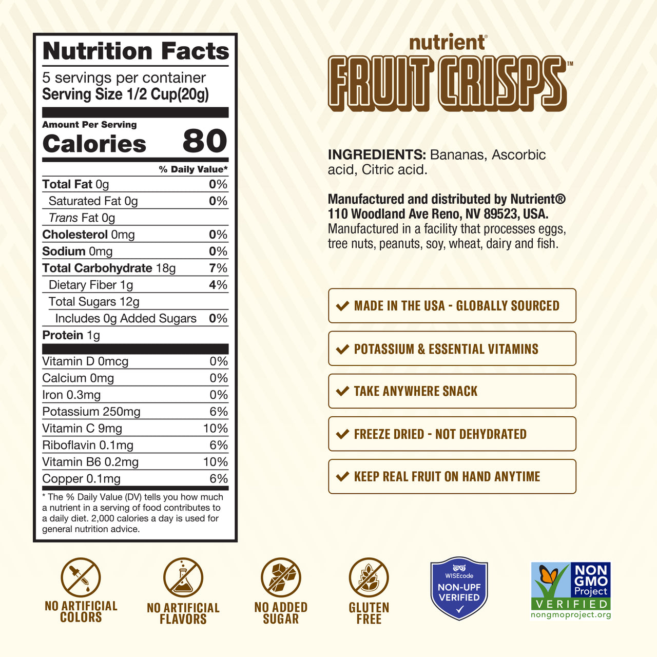 Banana Fruit Crisps 6-Pack