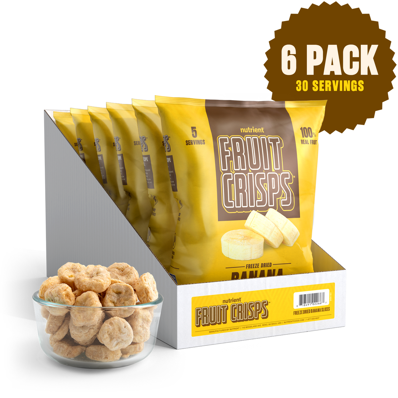 Banana Fruit Crisps 6-Pack