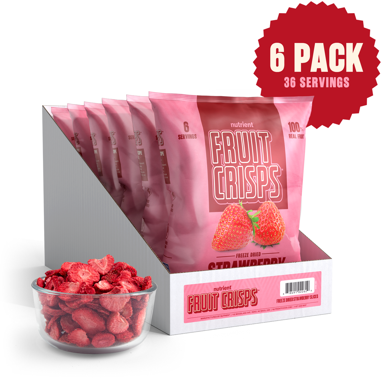 Strawberry Fruit Crisps 6-Pack