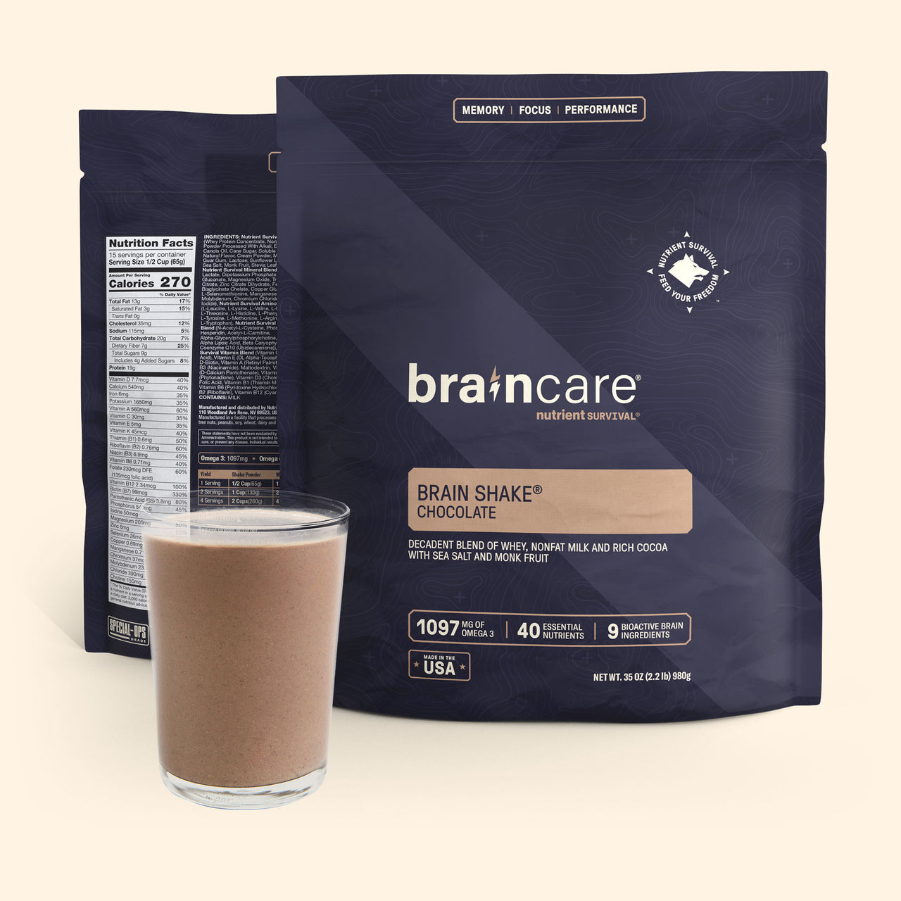 Brain Shake® Chocolate - Pantry Pack