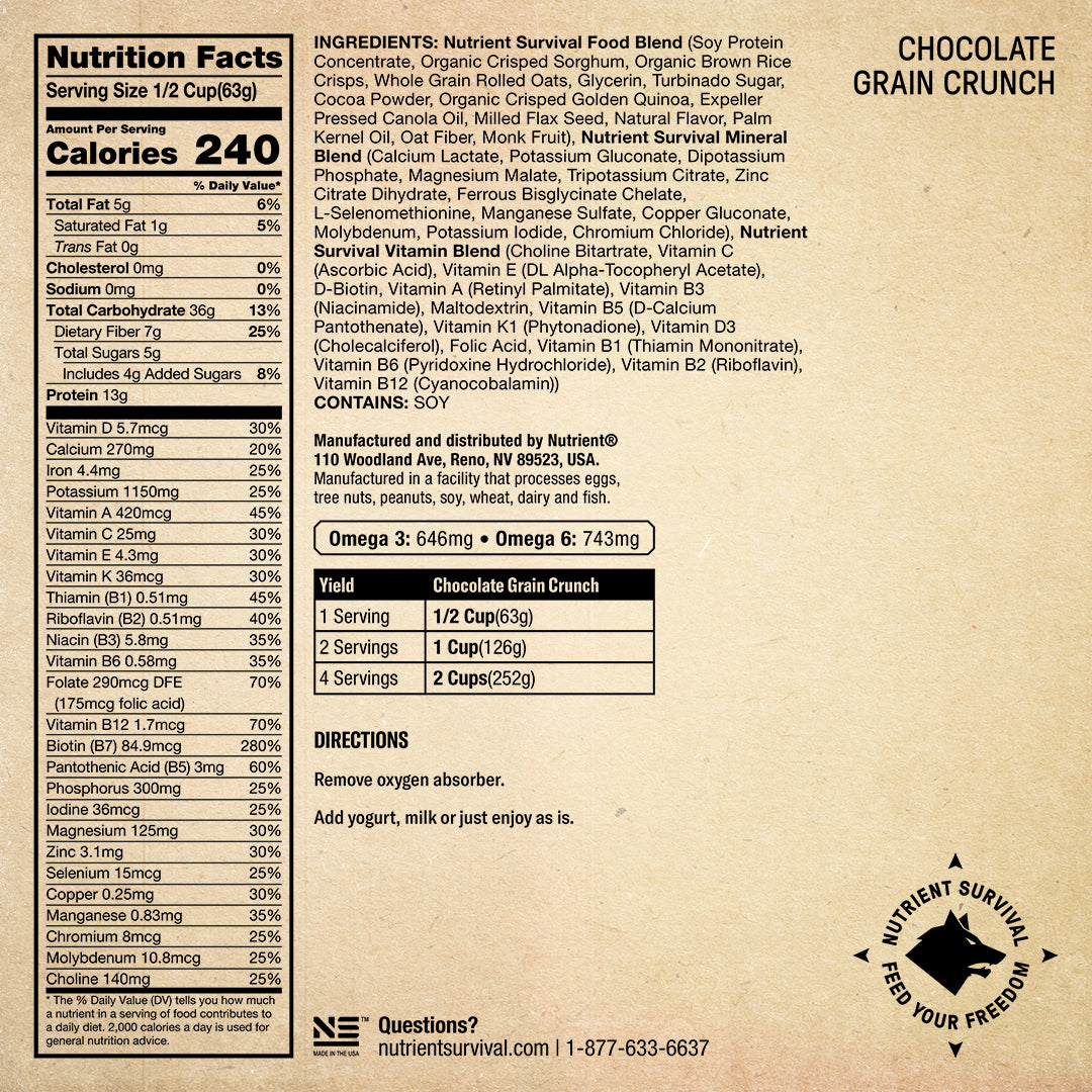 Chocolate Grain Crunch Singles 5-Pack